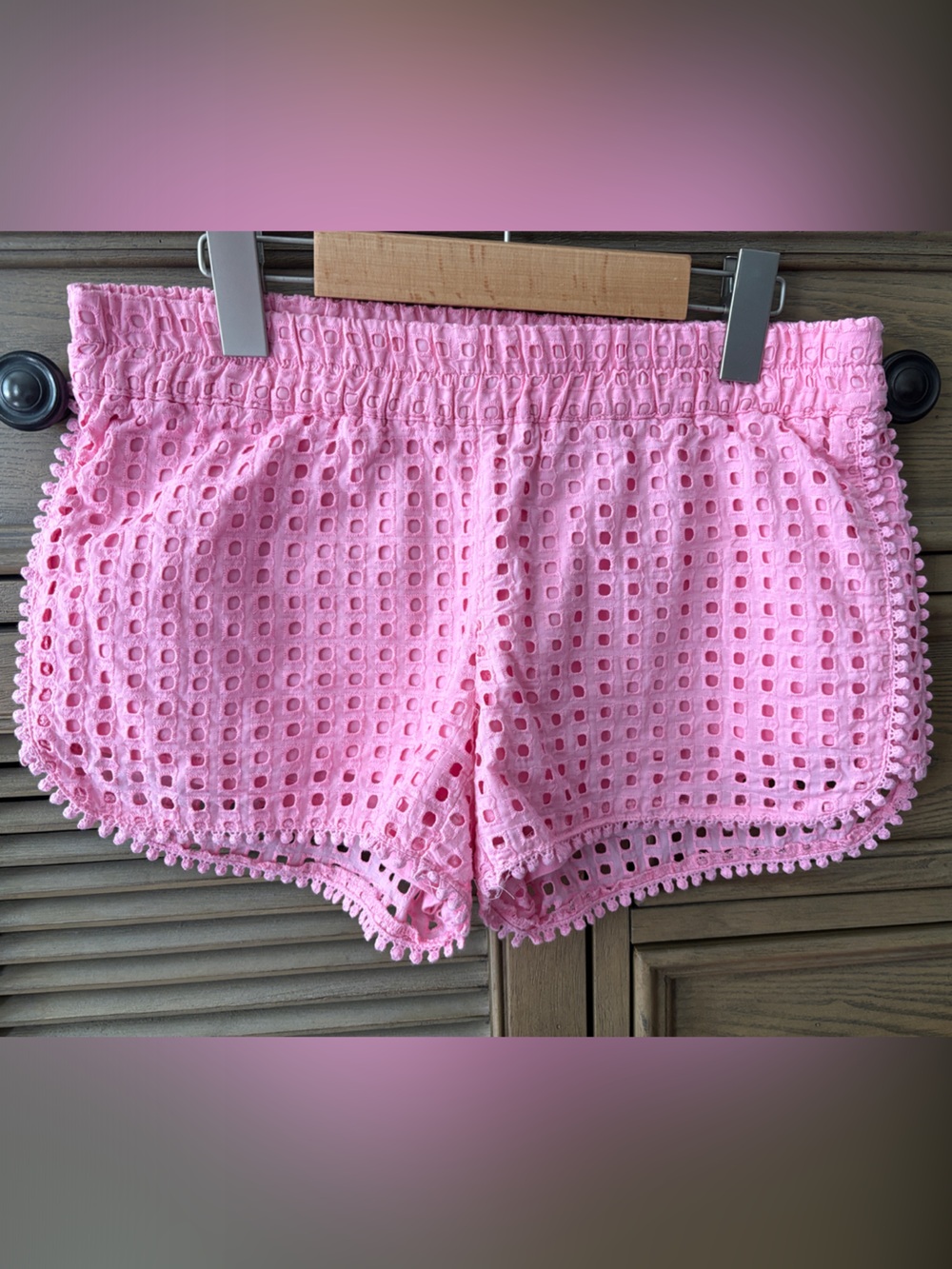 Lilly Pulitzer for Target Pink Eyelet Pom-Trim Athletic Shorts